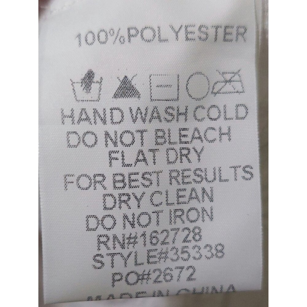 NWT Voy White Floral Embroidered Sleeveless Ruffle Button-Up Blouse Size Large - Picture 8 of 9